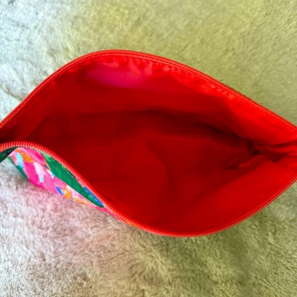 Vintage Lulu DK for Clinique floral zippered makeup bag